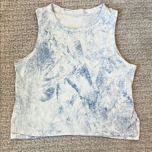 Lululemon Blue Tie-Dye crop tank